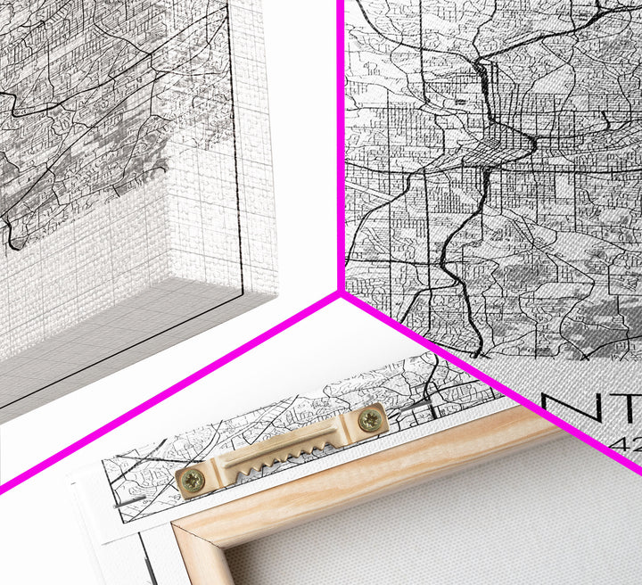 Atlanta Street Map, Georgia Map, City Map Art, Travel Print, Couple Gift, Minimalist Art Print, Wall Art, Canvas Print, Canvas Wall Art