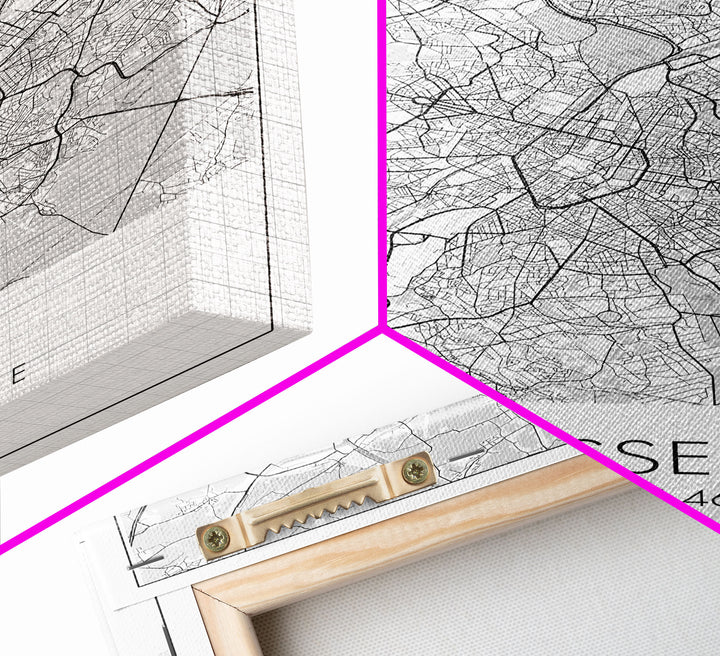 Brussels Street Map, Belgium Map, City Map Art, Modern Art, Wall Art, Canvas Print, Canvas Wall Art, Birthday Gift, Living Room Décor