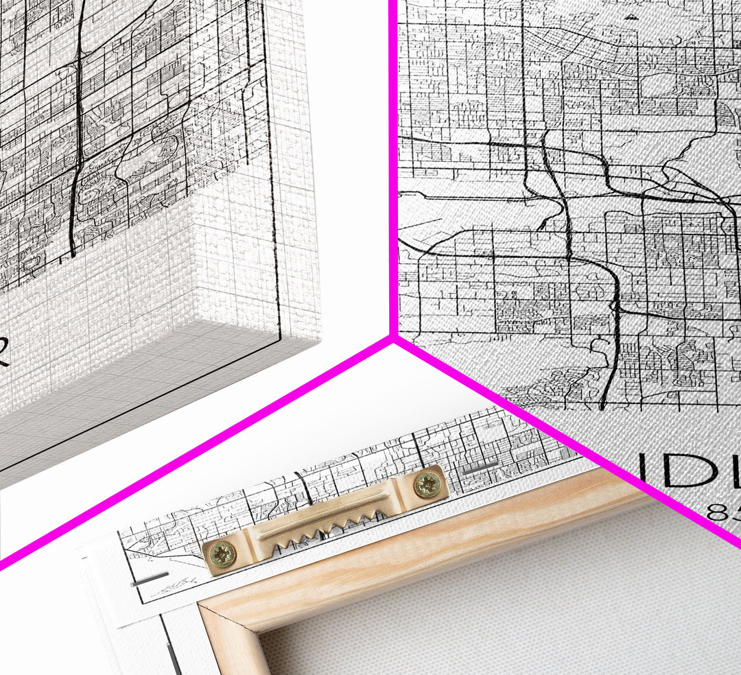 Chandler Street Map, Arizona Map, City Map Art, Modern Art, Wall Art, Canvas Print, Canvas Wall Art, Home Office Art, Housewarming Gift