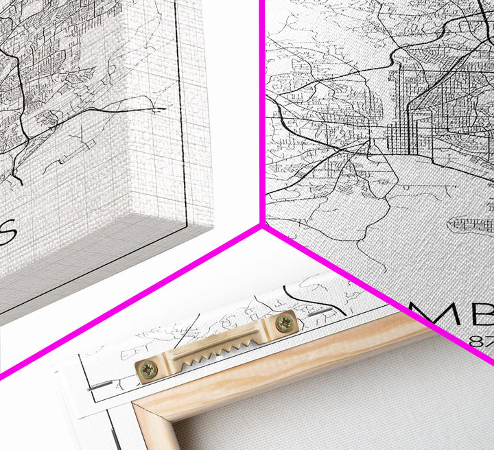 Columbus Street Map, Georgia Map, City Map Art, Minimalist Art, Wall Art, Canvas Print, Canvas Wall Art, City Wall Art, Travel Wall Print