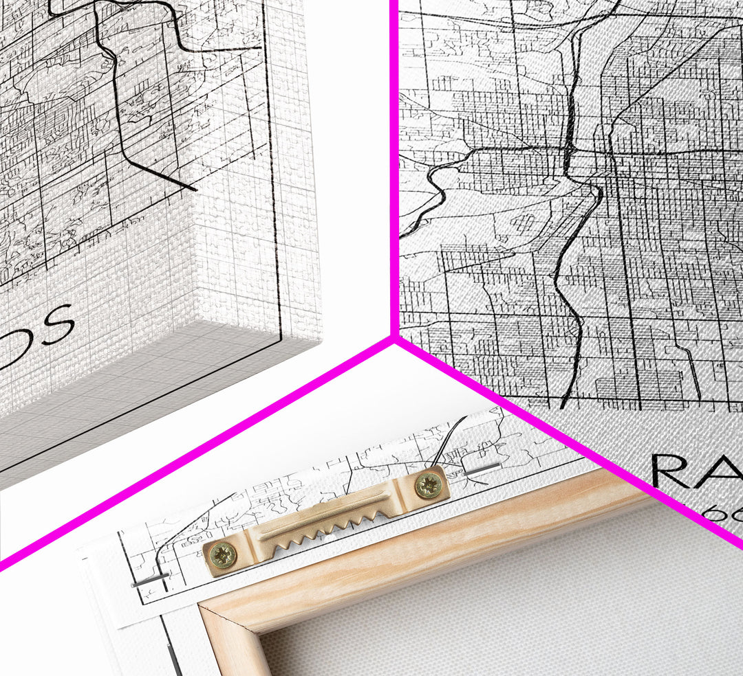 Grand Rapids Street Map, Michigan Map, City Map Art, Minimalist Art, Wall Art, Canvas Print, Black And White, Travel Art, Office Wall Art