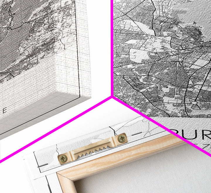 Jaipur Street Map, India Map, Asia City Map Art, Modern Wall Art, Wall Art, Canvas Print, Bedroom Print, Gifts For Her, Travel Wall Décor