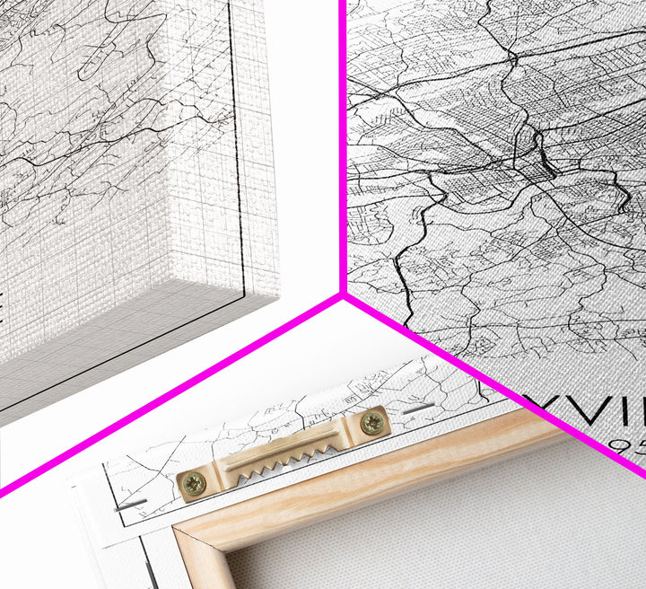 Knoxville Street Map, Tennessee Map, City Map Art, Modern Wall Art, Wall Art, Canvas Print, Travel Art, Aviation Gifts, Wall Art For Bedroom