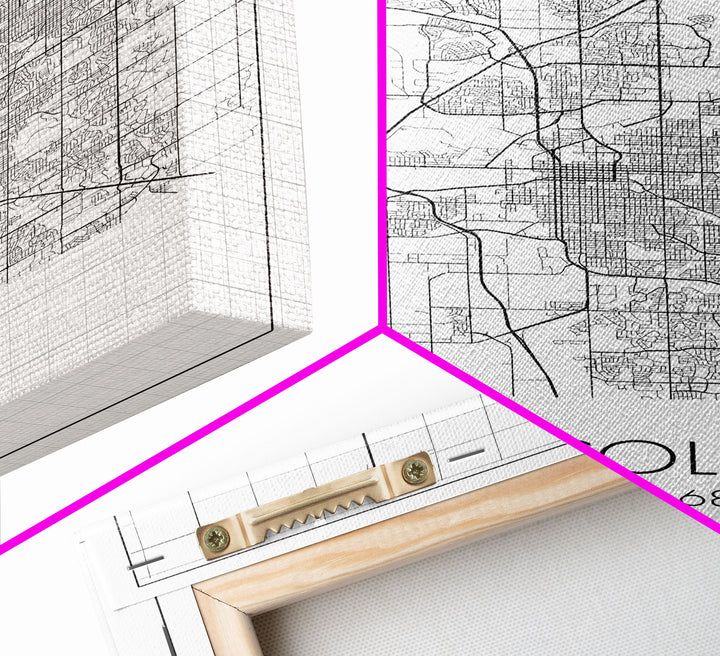 Lincoln Street Map, Nebraska Map, City Map Art, Modern Wall Art, Wall Art, Canvas Print, Travel Wall Decor, Black And White Art, Wife Gift