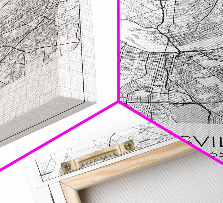 Louisville Street Map, Kentucky Map, City Map Art, Modern Art, Wall Art, Canvas Print, Travel Wall Art, Wall Décor Bedroom, Gifts For Dad