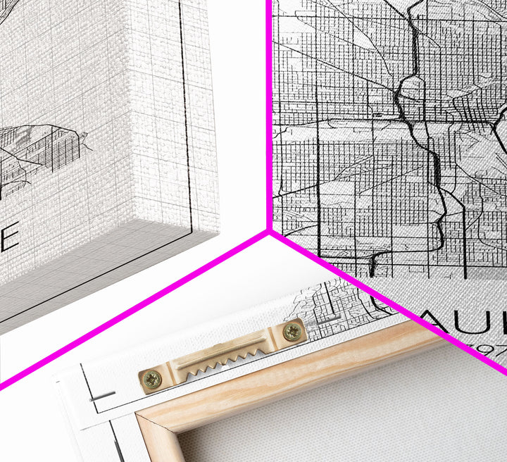 Milwaukee Street Map, Wisconsin Map, City Map Art, Modern Art, Wall Art, Canvas Print, Bedroom Prints, Travel Wall Décor, Friend Gift