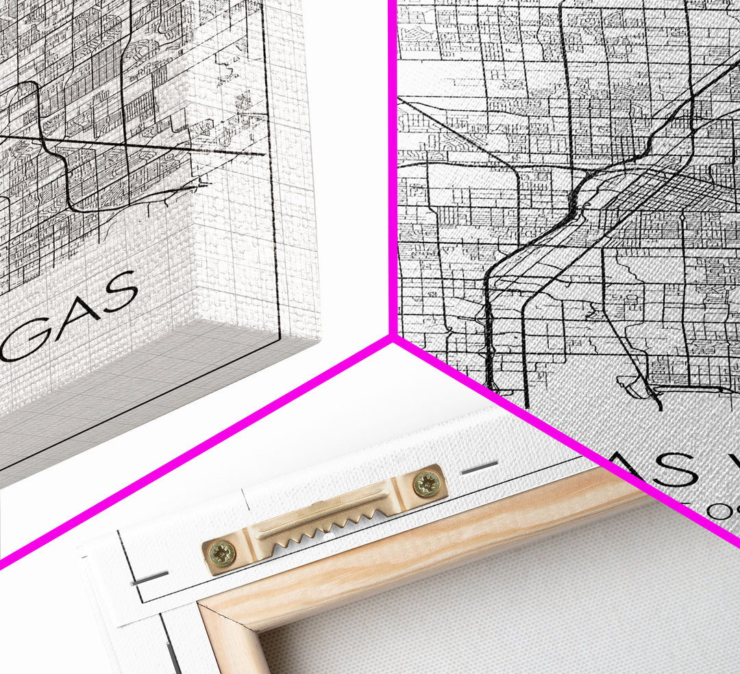 North Las Vegas Street Map, Nevada Map, City Map Art, Modern Art, Wall Art, Canvas Print, Wall Décor Bedroom, Honeymoon Gift,  Travel Art