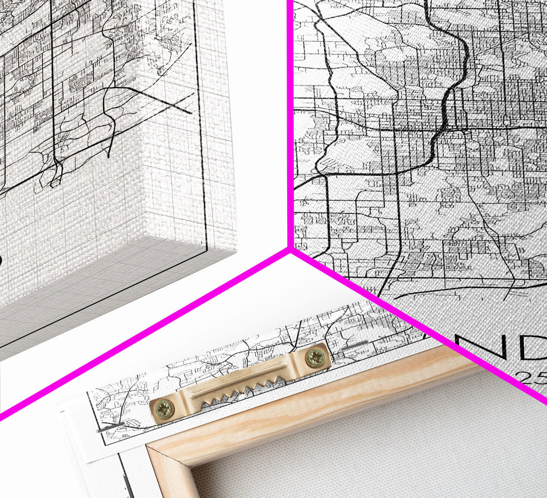 Orlando Street Map, Florida Map, City Map Art, Modern Art, Wall Art, Canvas Print, Master Bedroom Décor, Aviation Gifts, Travel Wall Art
