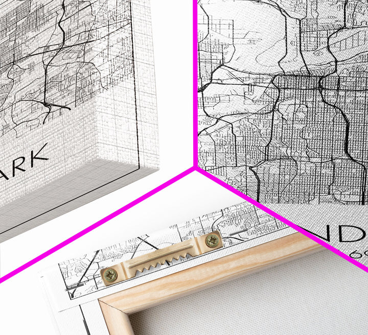 Overland Park Street Map, Kansas Map, City Map Art, Modern Art, Wall Art, Canvas Print, Gift For Her, Bedroom Wall Art, Travel Wall Décor