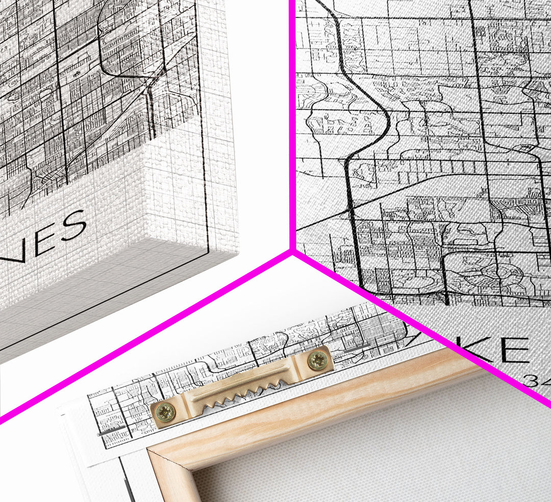Pembroke Pines Street Map, Florida Map, City Map Art, Minimalist Art, Wall Art, Canvas Print, Home Décor Wall Art, Wedding Gift, Travel Art