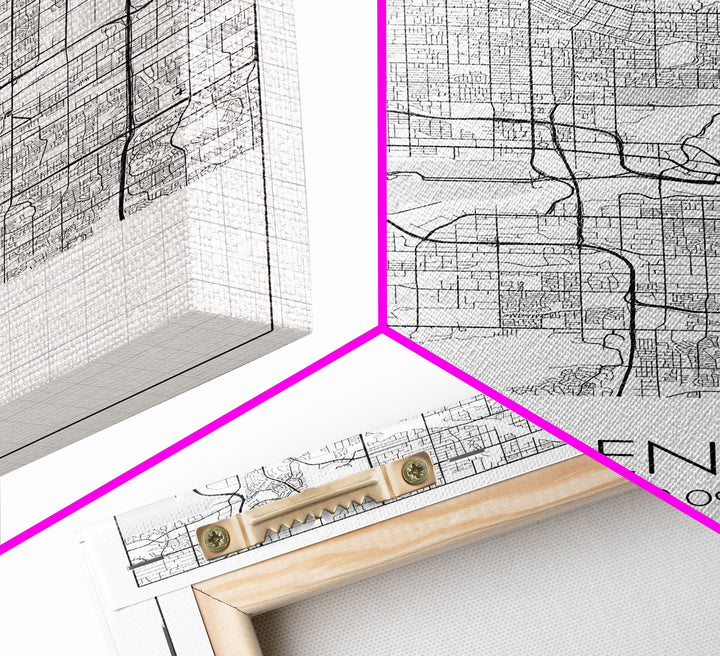 Phoenix Street Map, Arizona Map, City Map Art, Minimalist Art, Wall Art, Canvas Print, Master Bedroom Décor, Gifts For Her, Travel Wall Art