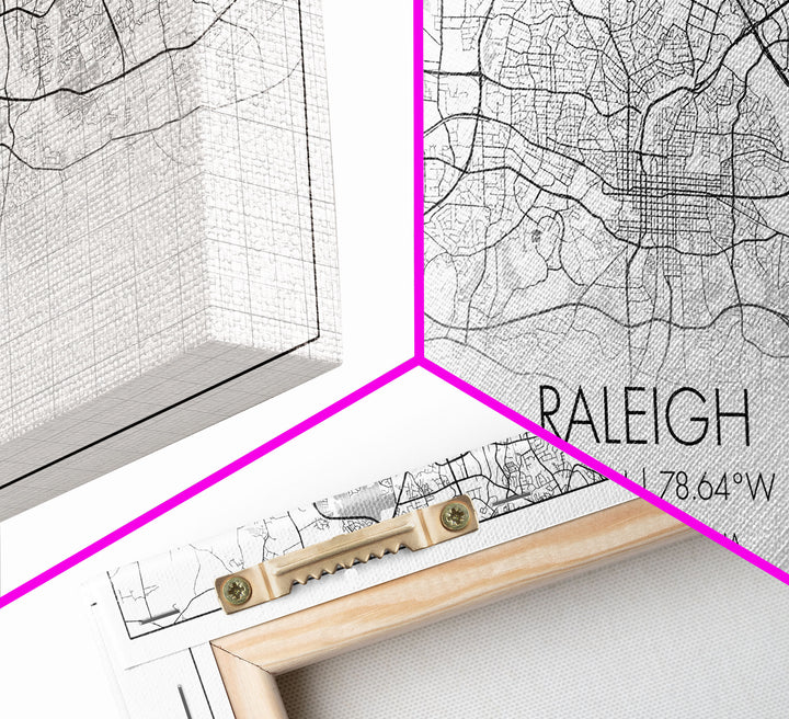 Raleigh City Map, North Carolina Art, Map Print, Minimalist Wall Art, Wall Art, Canvas Art, Gift For Couple, Man Cave Wall Art, Rustic Art