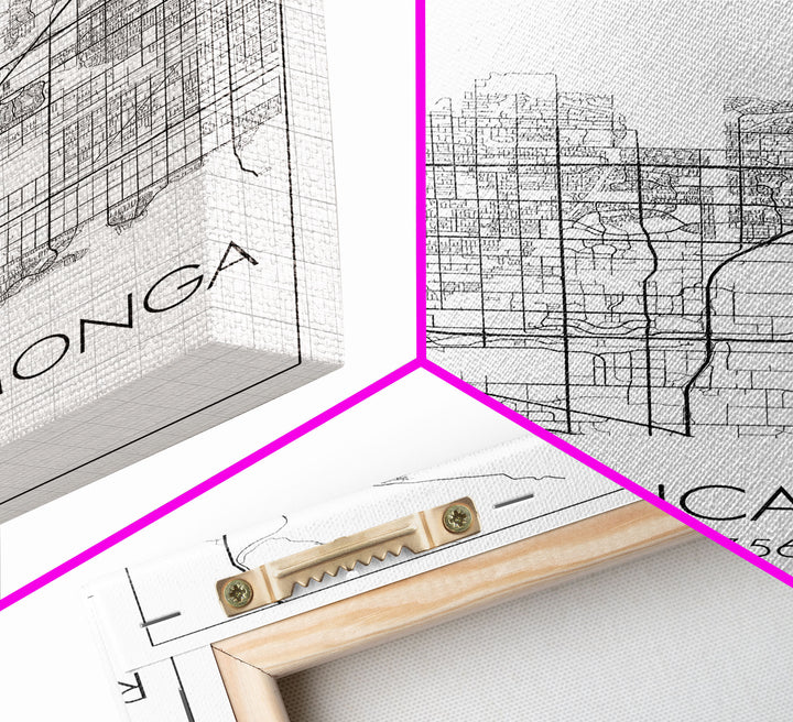 Rancho Cucamonga Street Map, California Map, City Map Art, Minimalist Art, Wall Art, Canvas Print, Office Wall Art, Bon Voyage Gift