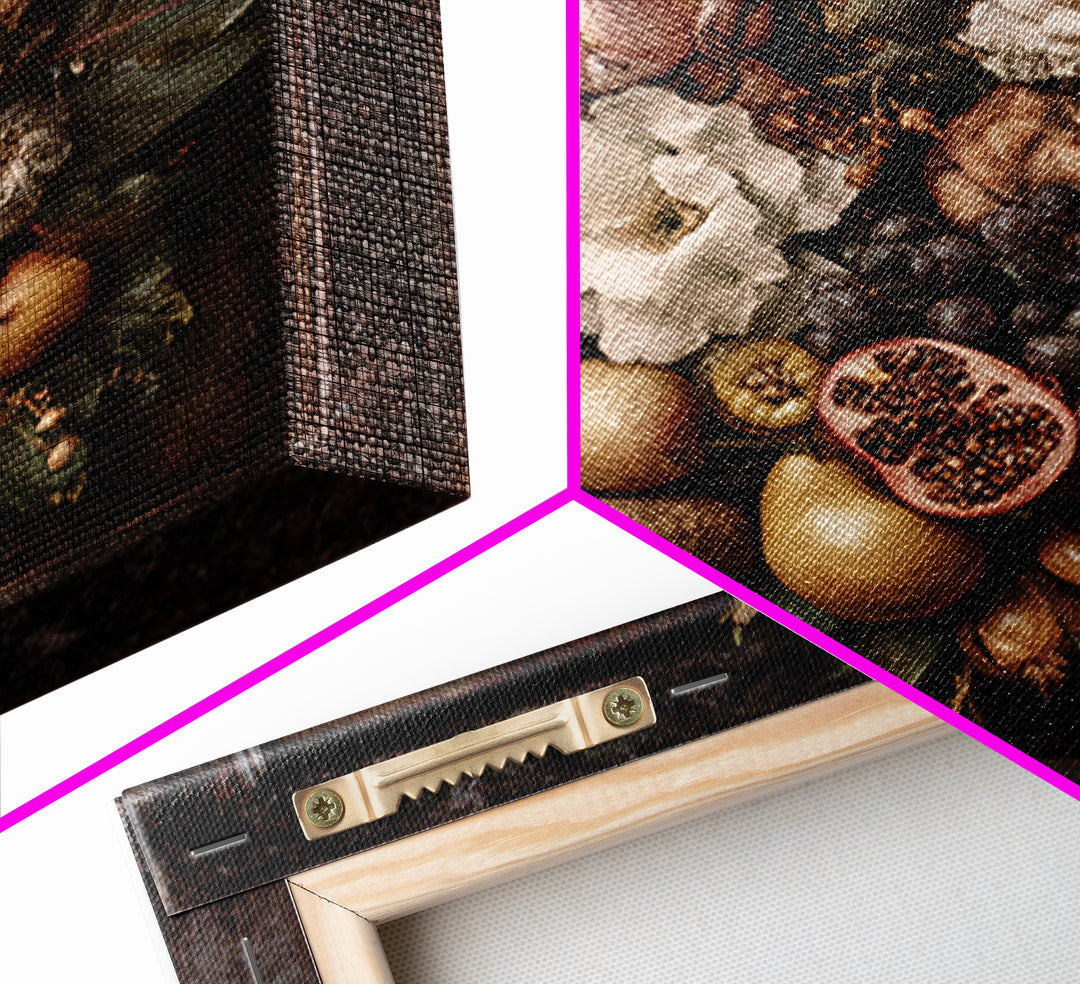 Renaissance Botanical Study Canvas Print, Renaissanceinspired Art, Romantic Art, Living Room Decor, Fine Art, Classic, REN-1x1-55