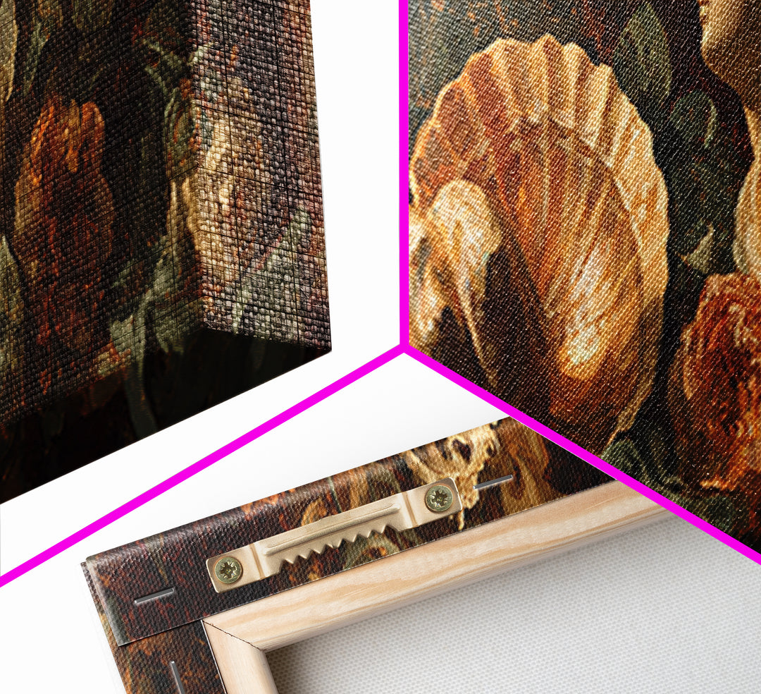 Venus Inspired Figure with Seashell and Roses Canvas Print, Renaissanceinspired Art, Romantic Art, Living Room Decor, Classic, REN-3x1-20
