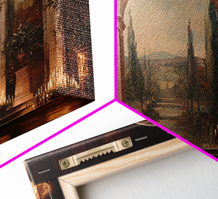 Architectural Arch with Italian Landscape Beyond Canvas Print, Renaissanceinspired Art, Jesus Art, Living Room Decor, Classic, REN-3x2-39