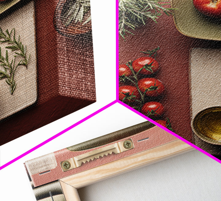 Rooster and Herbs for Farmhouse Restaurant Mood Canvas Print, Restaurant Art, Printable Wall Art, Restaurant Decor, Bistro, RES-1x1-20