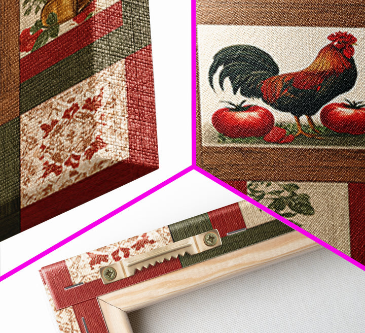 Rooster and Herbs for Farmhouse Restaurant Mood Canvas Print, Restaurant Art, Cool Wall Art, Restaurant Decor, Fine Art, Bistro, RES-1x1-92