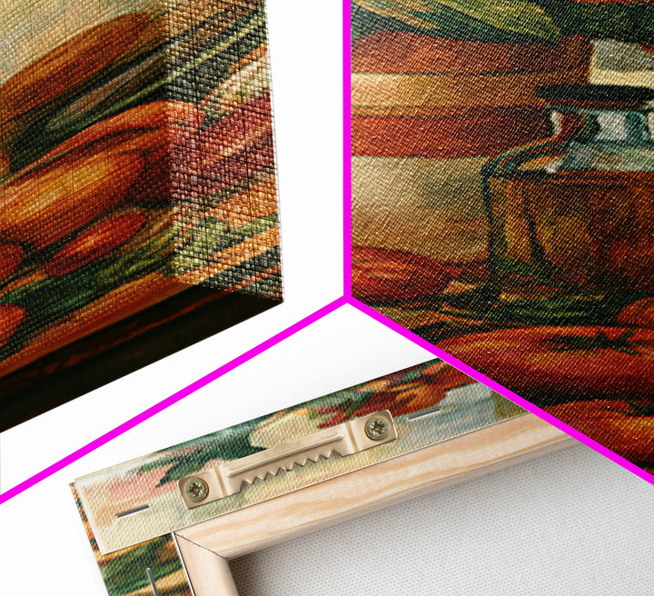 Elegant Table Objects Framed Canvas Print, Restaurant Art, Canvas, Restaurant Decor, Fine Art, Bistro, Living Room Decor, RES-1x3-36
