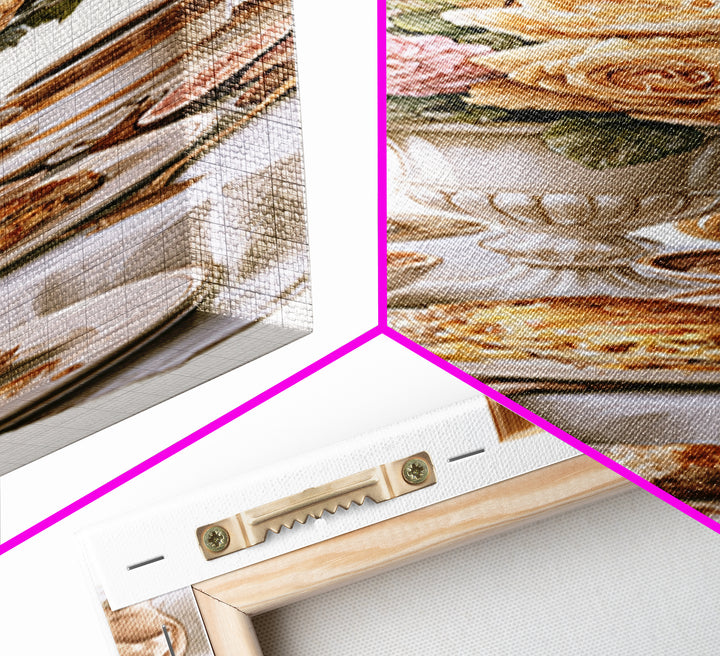 Elegant Table Objects Canvas Print, Restaurant Art, Kitchen Wall Art, Restaurant Decor, Fine Art, Bistro, Kitchen Wall Decor, RES-1x3-60