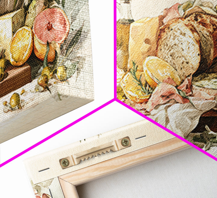Mediterranean Olives Bread and Cheese Board Canvas Print, Restaurant Art, Framed Wall Art, Restaurant Decor, Bistro, Food Art, RES-2x1-29