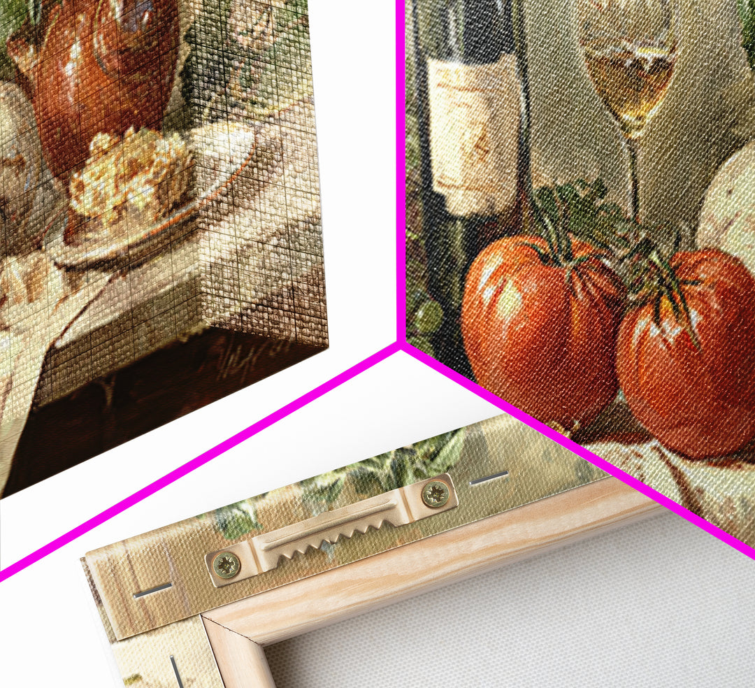 Wine Grapevine Botanical Study Framed Canvas Print, Restaurant Art, Wall Decor, Restaurant Decor, Oil Painting, Bistro, RES-2x1-83