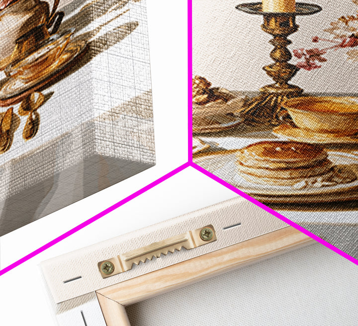 Elegant Table Objects Canvas Print, Restaurant Art, Statement Artwork, Restaurant Decor, Fine Art, Bistro, Art Print, RES-2x3-32