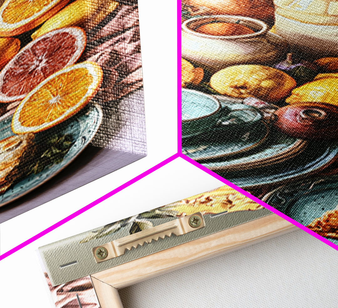Cocktail and Citrus Bar Composition Canvas Print, Restaurant Art, Cool Wall Art, Restaurant Decor, Fine Art, Bistro, RES-2x3-91