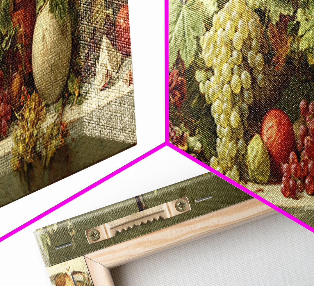 Wine Grapevine Botanical Study Framed Canvas Print, Restaurant Art, Wall Decor, Restaurant Decor, Oil Painting, Bistro, RES-3x1-55