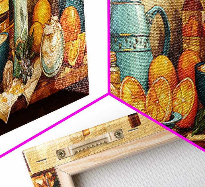Cocktail and Citrus Bar Composition Canvas Print, Restaurant Art, Printable Art, Restaurant Decor, Bistro, Watercolor Art, RES-3x1-75