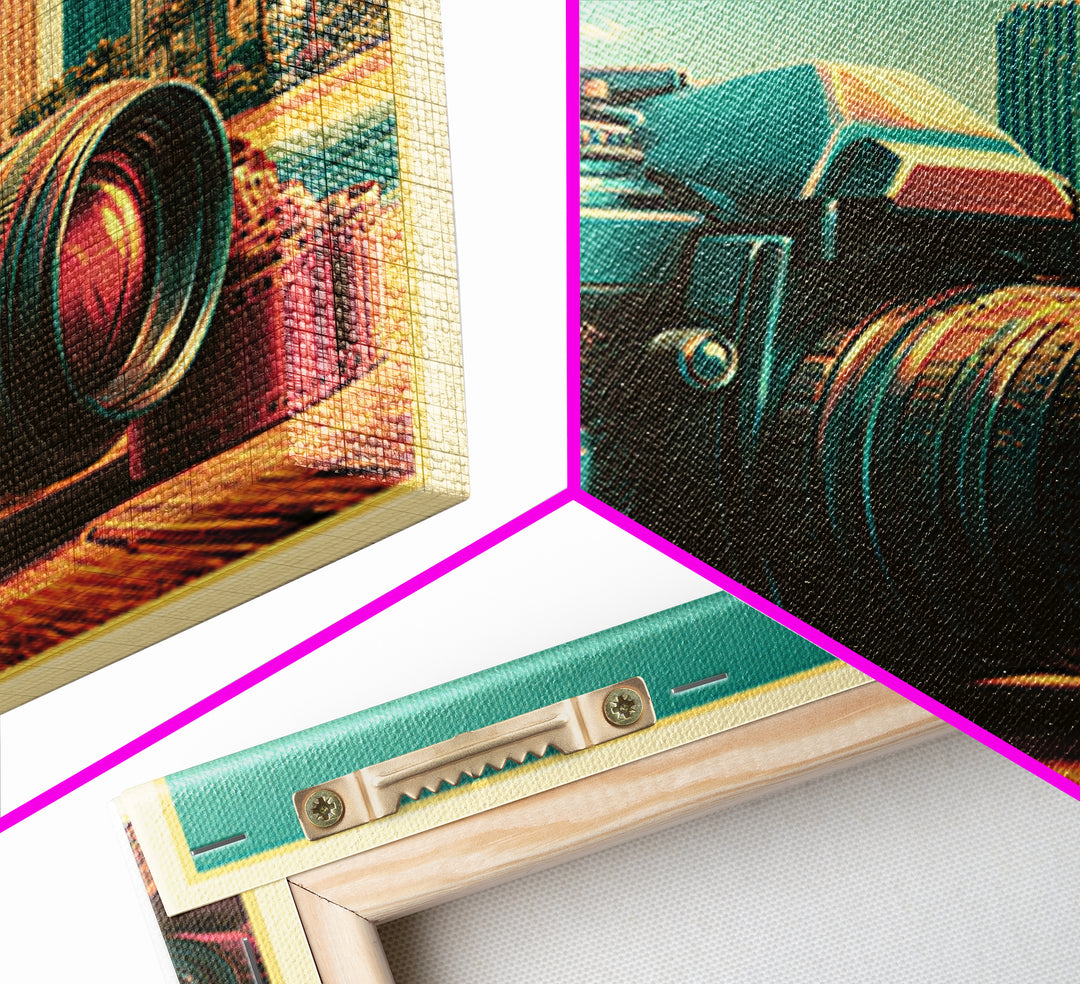 Old Camera Still Life Canvas Print, Retro Art, Modern Decor, Living Room Decor, Fine Art, Retro, Home Decor, Poster, Wall Decor, RET-1x1-86