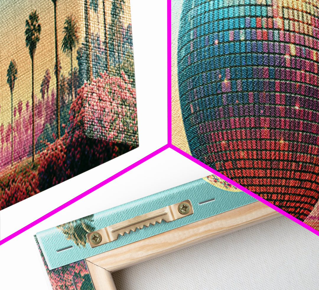 Roller Disco Ball Framed Canvas Print, Retro Art, Whimsical Decor, Living Room Decor, Retro, Modern Decor, Fine Art Print, RET-3x1-77