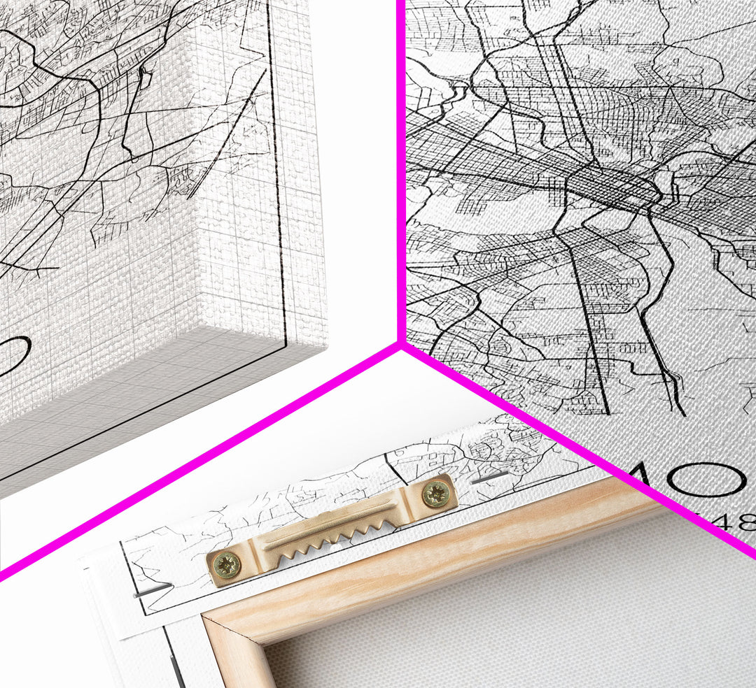 Richmond Street Map, Virginia Map, City Map Art, Minimalist Art, Wall Art, Canvas Print, Farmhouse Wall Décor, Wedding Gift, Travel Art
