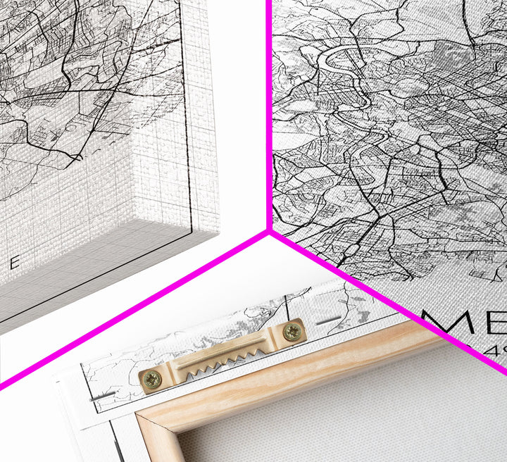 Rome Street Map, Italy Map, Europe City Map Art, Minimalist Art, Wall Art, Canvas Print, Girl Room Décor, Housewarming Gift, Travel Wall Art