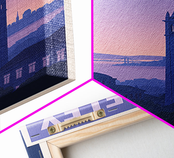 Berkeley California Travel Poster, Canvas Print, Mid Century City Wall Art, Berkeley Travel Art, City Illustration, City Travel Prints