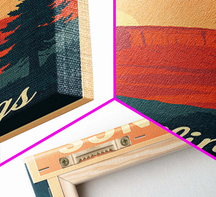 Billings Montana Travel Poster, Canvas Print, Classic Poster Art, Billings Travel Art, Travel Art Print, Mid Century Wall Art, Wall Art
