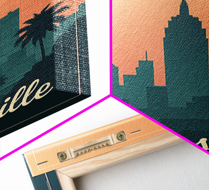 Brownsville Texas Travel Poster, Canvas Print, Vintage Travel Poster Art, Brownsville Travel Art, Travel Poster Set, Travel Poster Art