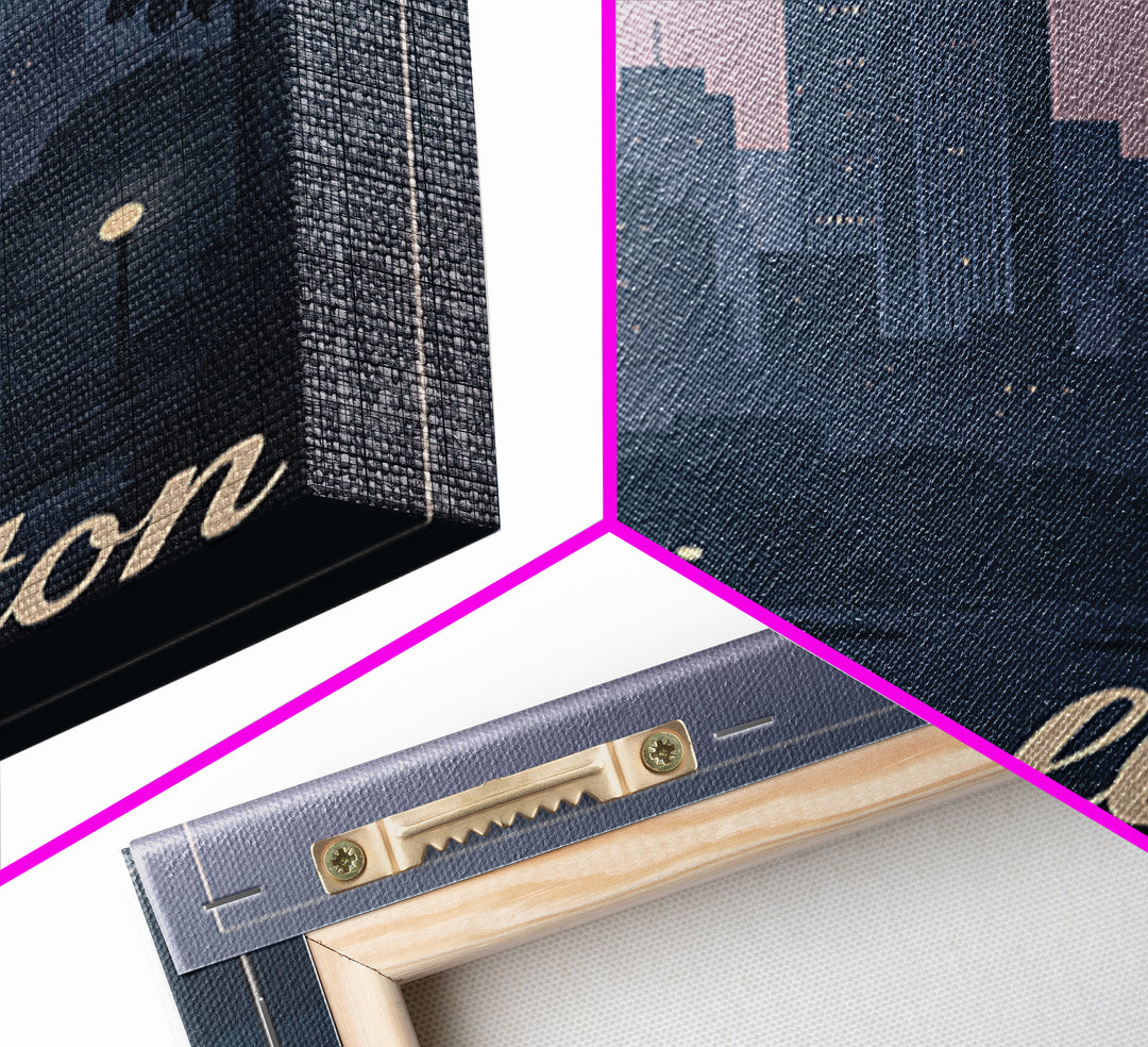 Carrollton Travel Poster, Canvas Print, Mid Century City Wall Art, Carrollton Travel Art, City Illustration, Home Office Decor