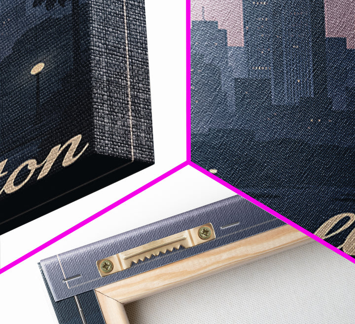 Carrollton Travel Poster, Canvas Print, Mid Century City Wall Art, Carrollton Travel Art, City Illustration, Home Office Decor