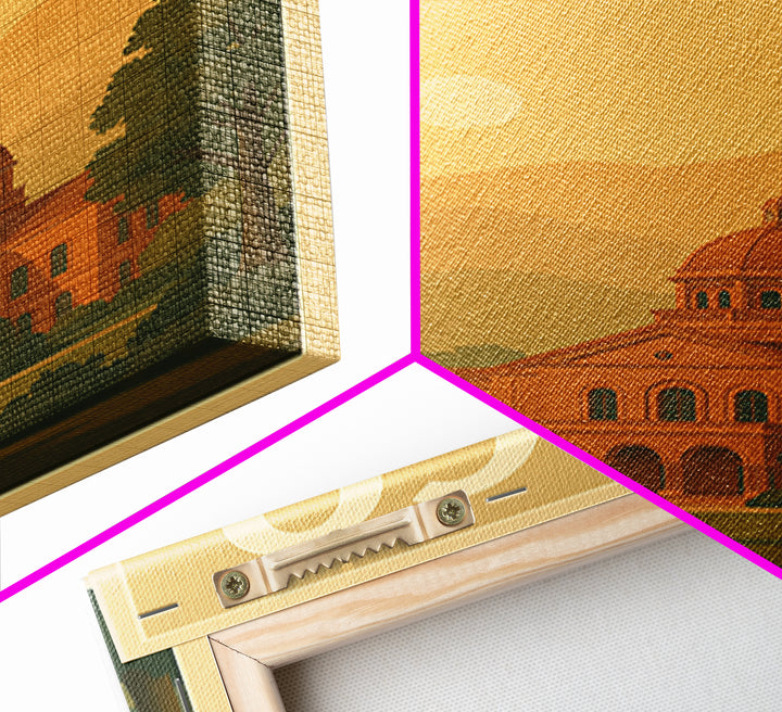 Chico Travel Poster, Framed Canvas Print, Mid Century City Wall Art, Chico Poster Print, City Illustration, Travel Poster Set, Design 2