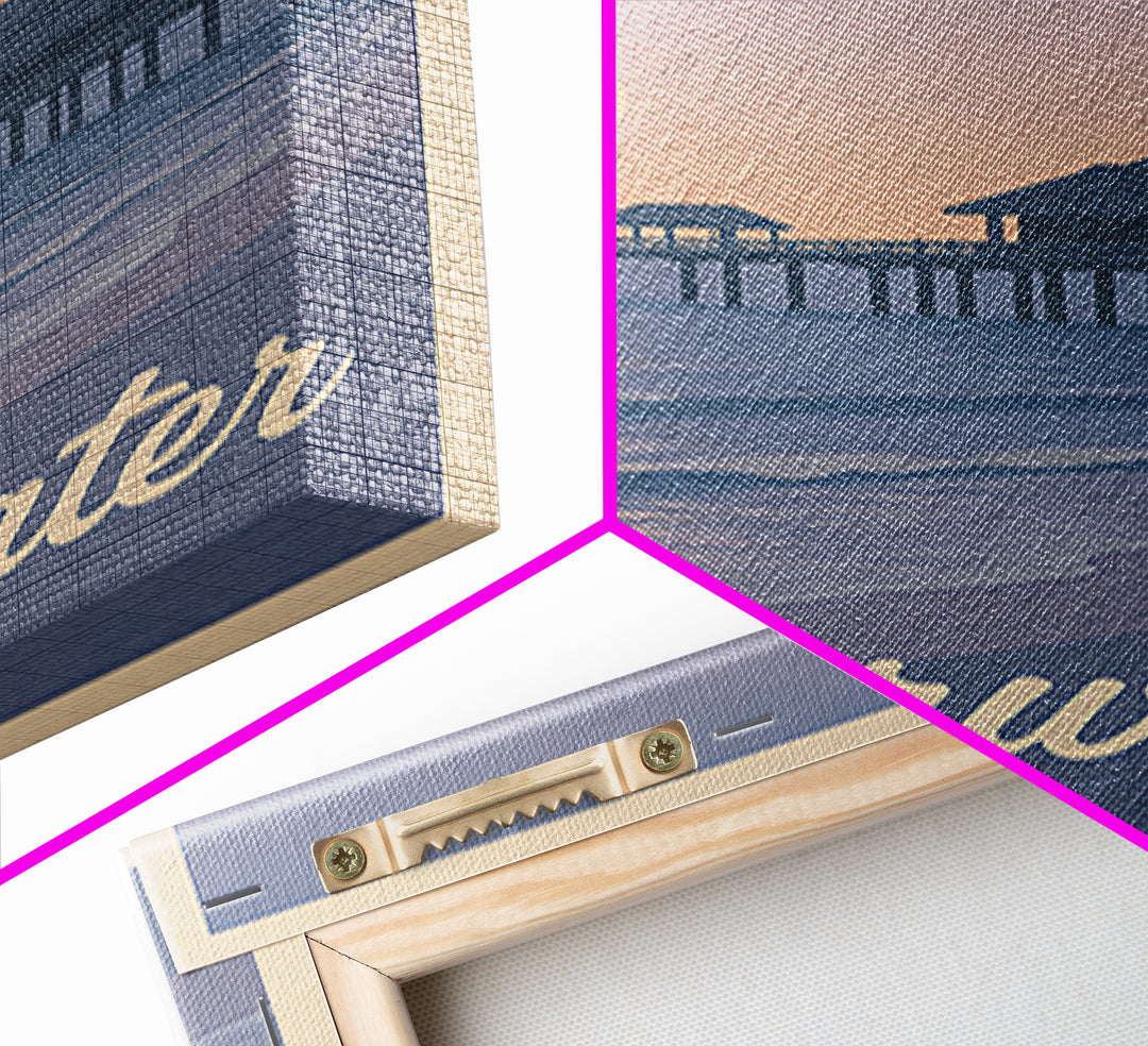 Clearwater Travel Poster, Canvas Print, Mid Century City Wall Art, Clearwater Art Print, Wanderlust Decor, Fine Art Print, Travel Wall Art