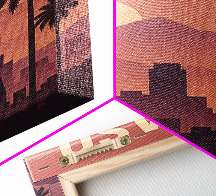 El Paso Texas Travel Poster, Canvas Print, Mid Century City Wall Art, El Paso City Art, Eclectic Wall Decor, City Illustration, Office Decor