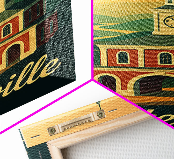 Fayetteville North Carolina Travel Poster, Canvas Print, Mid Century City Wall Art, Fayetteville Poster Print, City Illustration, Art Print