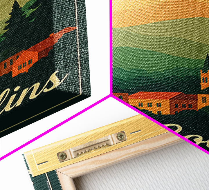 Fort Collins Colorado Travel Poster, Canvas Print, Classic Poster Art, Fort Collins Travel Art, Mid Century Wall Art, Travel Art Print