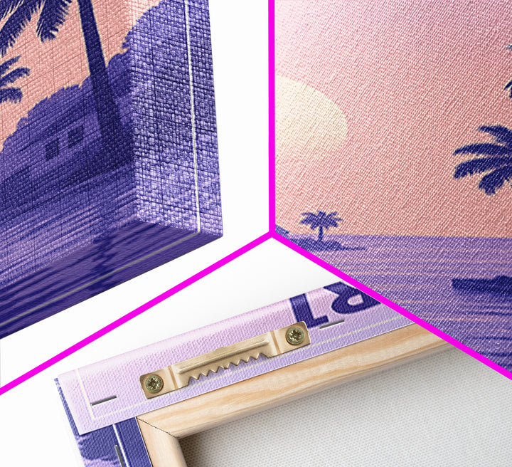 Fort Lauderdale Florida Travel Poster, Canvas Print, Mid Century City Wall Art, Fort Lauderdale Wall Art, Wanderlust Decor, Wall Art