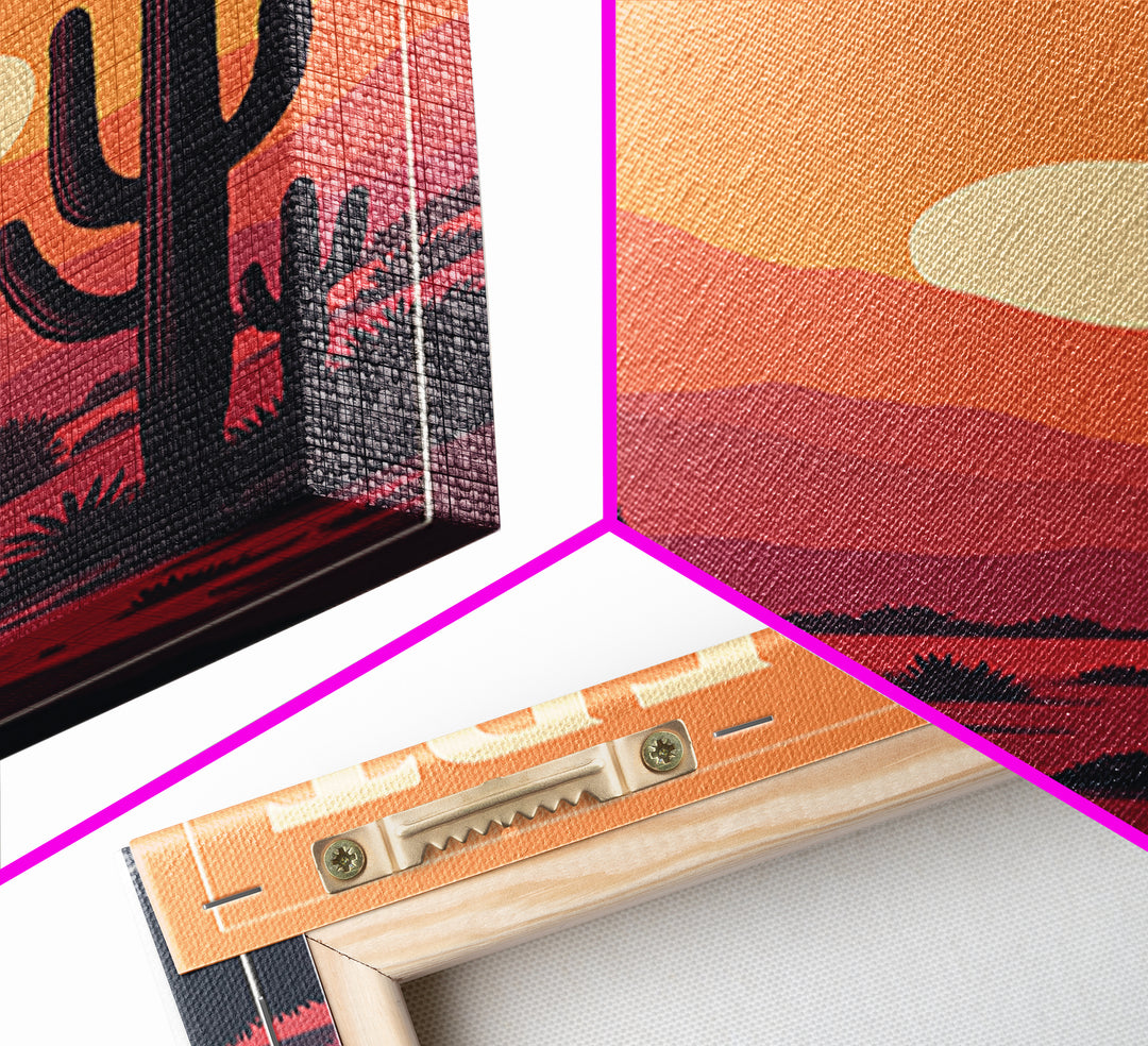 Gilbert Travel Poster, Canvas Print, Retro Sunset Skyline Art, Gilbert Wall Art, Travel Wall Decor, Wanderlust Decor, Fine Art Print