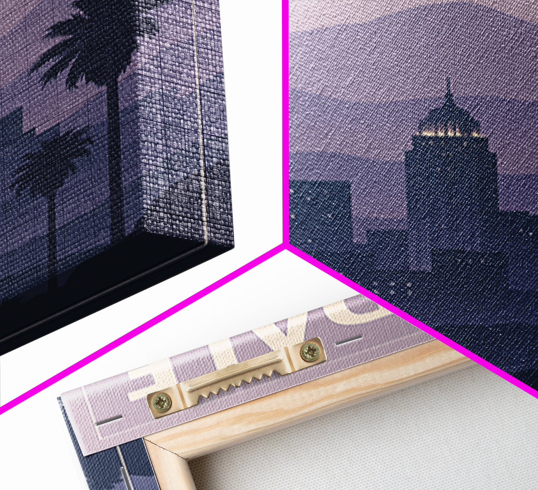 Glendale Travel Poster, Framed Canvas Print, Vintage Travel Poster Art, Glendale Wall Art, Travel Poster Set, Travel Art Print