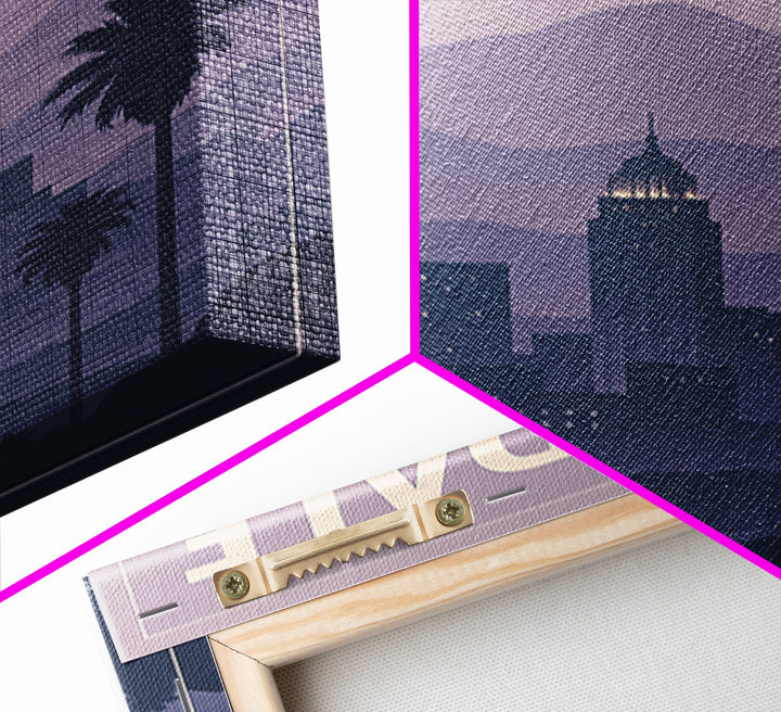 Glendale Travel Poster, Framed Canvas Print, Vintage Travel Poster Art, Glendale Wall Art, Travel Poster Set, Travel Art Print