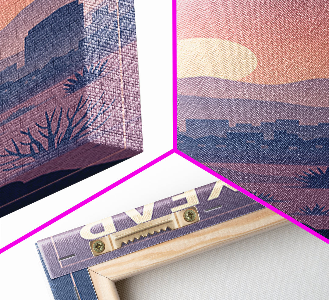 Goodyear Arizona Travel Poster, Canvas Print, Retro Sunset Skyline Art, Goodyear City Art, Wanderlust Decor, Fine Art Print, City Art Print