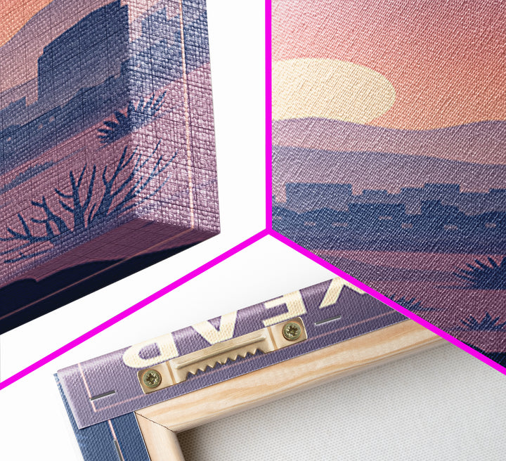 Goodyear Arizona Travel Poster, Canvas Print, Retro Sunset Skyline Art, Goodyear City Art, Wanderlust Decor, Fine Art Print, City Art Print